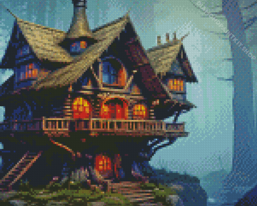 House in The Forest Diamond Painting