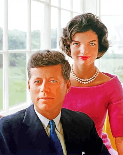 John F Kennedy and His Wife Diamond Painting