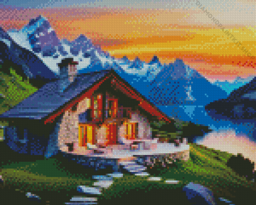 Lake in Alps Diamond Painting