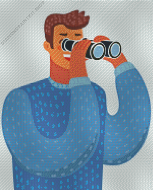 Men With Binoculars Diamond Painting