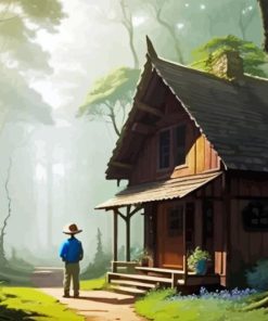 Mystery Forest House Diamond Painting
