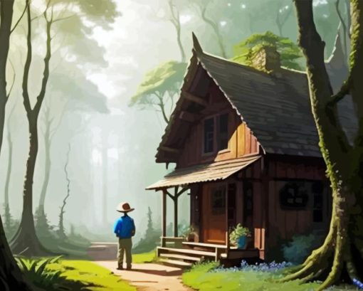 Mystery Forest House Diamond Painting