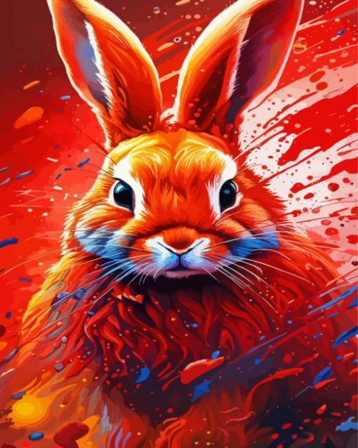 Red Rabbit Diamond Painting