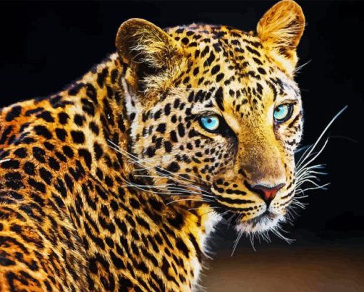 Wild Blue Eyes Jaguar Diamond Painting