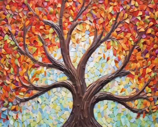 Autumn Mosaic Tree Diamond Painting