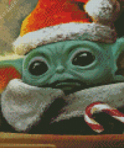 Baby Yoda Christmas Diamond Painting