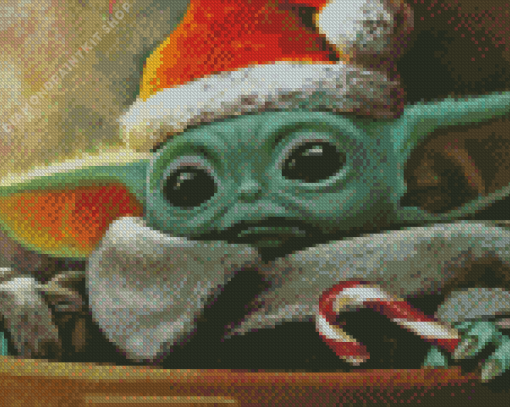 Baby Yoda Christmas Diamond Painting