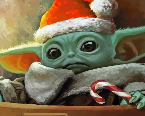 Baby Yoda Christmas Diamond Painting