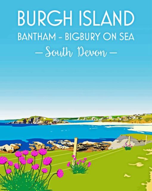 Bigbury On Sea Poster Diamond Painting