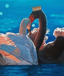 Black Swan and White Swan Diamond Painting