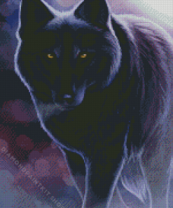 Black Wolf Diamond Painting