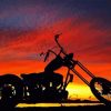 Chopper Bike Silhouette Diamond Painting