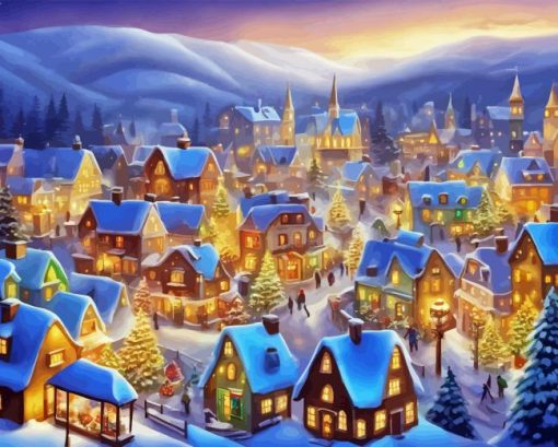 Christmas Village Diamond Painting