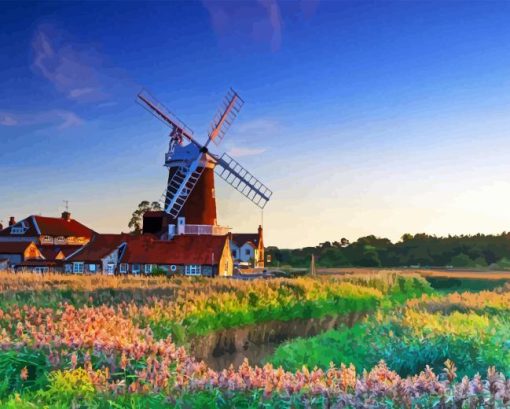 Cley Windmill England Diamond Painting