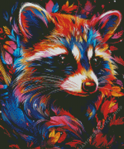 Colorful Raccoon Animal Diamond Painting
