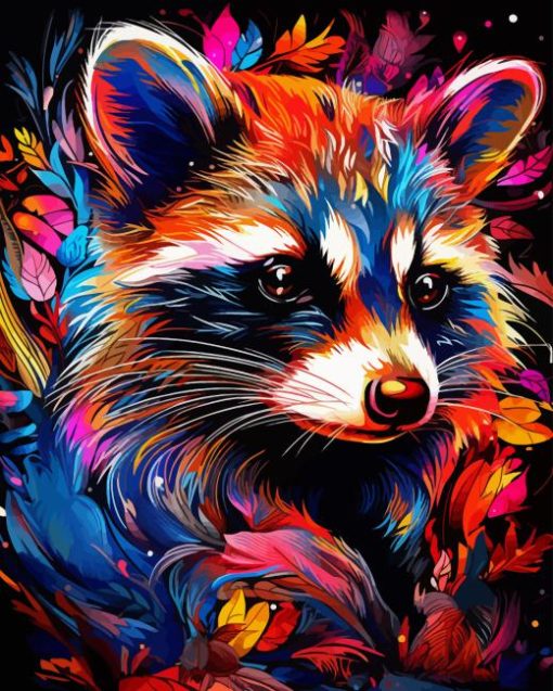 Colorful Raccoon Animal Diamond Painting