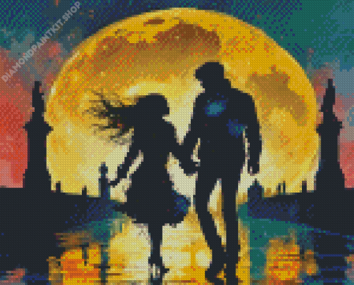 Couple in Moonlight Diamond Painting