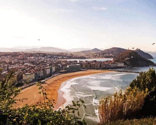 Donostia Beach Diamond Painting