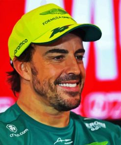 Fernando Alonso Smiling Diamond Painting