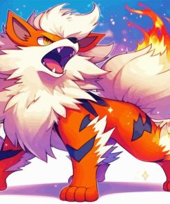 Fire Arcanine Diamond Painting