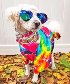 Hippie Dog Diamond Painting