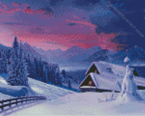 Icy Mountain Diamond Painting