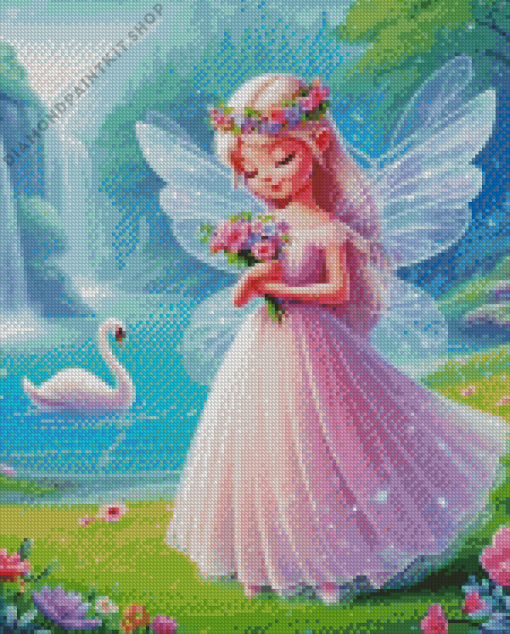 Little Fairy And Flowers Diamond Painting
