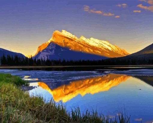 Mount Rundle Diamond Painting