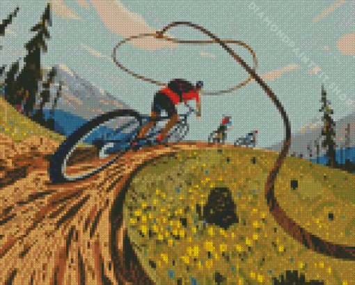 Mountain Biking Diamond Painting