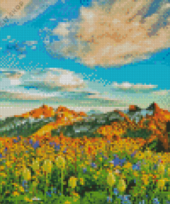 Mountain In The Spring Landscape Diamond Painting