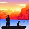 Mountain Men Fishing Diamond Painting