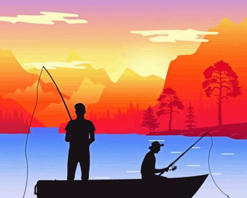 Mountain Men Fishing Diamond Painting