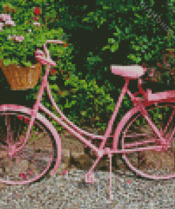 Pink Bicycle Diamond Painting