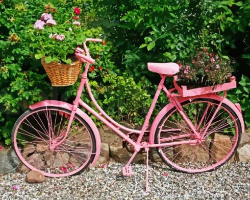 Pink Bicycle Diamond Painting