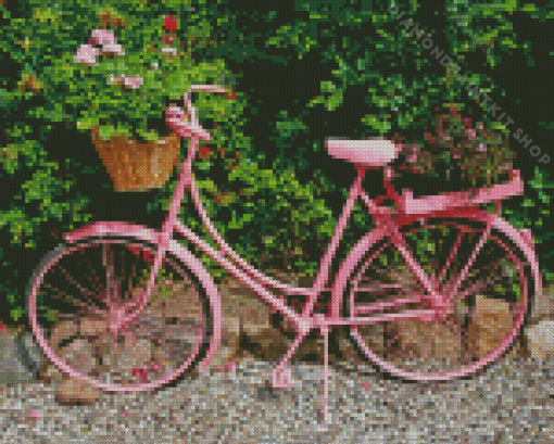 Pink Bicycle Diamond Painting