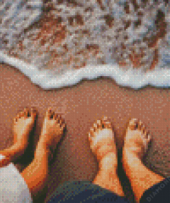 Sea Couple Feet Diamond Painting