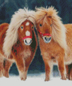 Shetland Ponies Diamond Painting