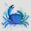 Splatter Blue Crab Diamond Painting