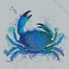 Splatter Blue Crab Diamond Painting
