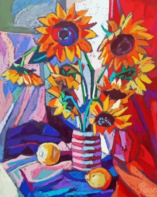 Still Life Sunflower And Lemons Diamond Painting