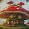 Toadstool Cottage Diamond Painting