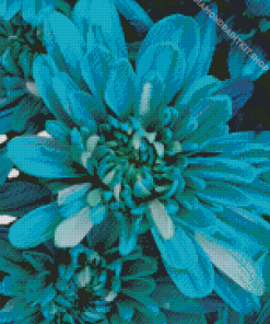 Turquoise Flower Diamond Painting