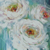 White Flowers Abstract Diamond Painting