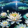 White Water Lilies Diamond Painting