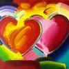 Abstract Double Hearts Diamond Painting