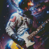 Astronaut With Guitar Diamond Painting