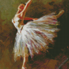 Ballerina in White Dress Diamond Painting