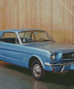 Blue 65 Mustang Diamond Painting