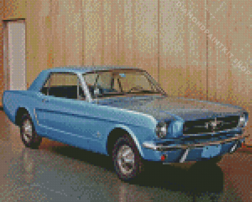 Blue 65 Mustang Diamond Painting