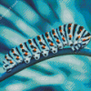 Blue Caterpillar Diamond Painting